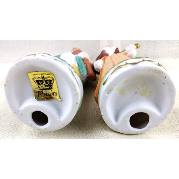 Vintage Flambro Colonial Figurine Set Man & Woman Musician Porcelain Pair 6" - Picture 11 of 16